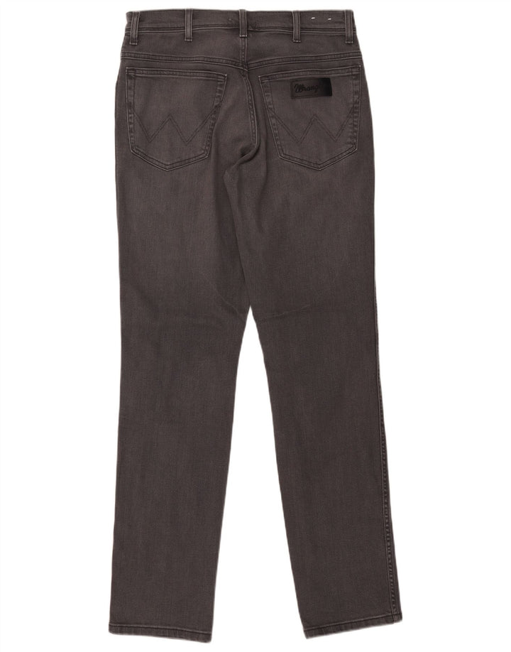 Wrangler Masculino Texas Slim Jeans W32 L34 Cinza Algodão