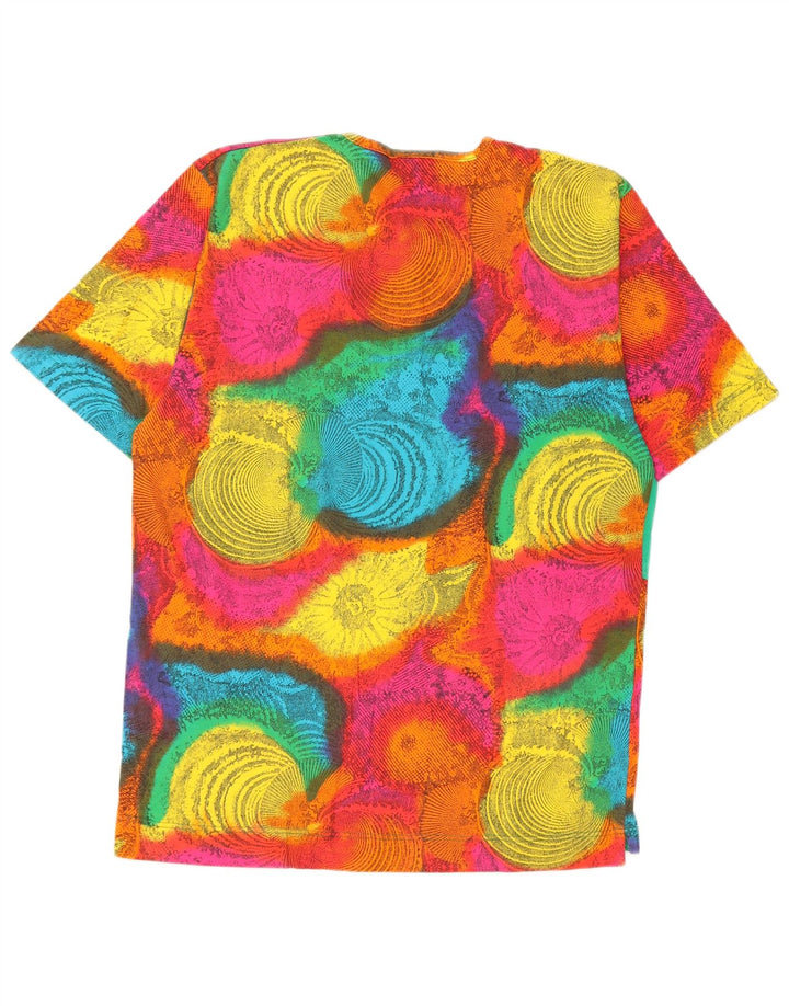 Camiseta gráfica masculina Kappa Top grande de algodão tie-dye multicolorido