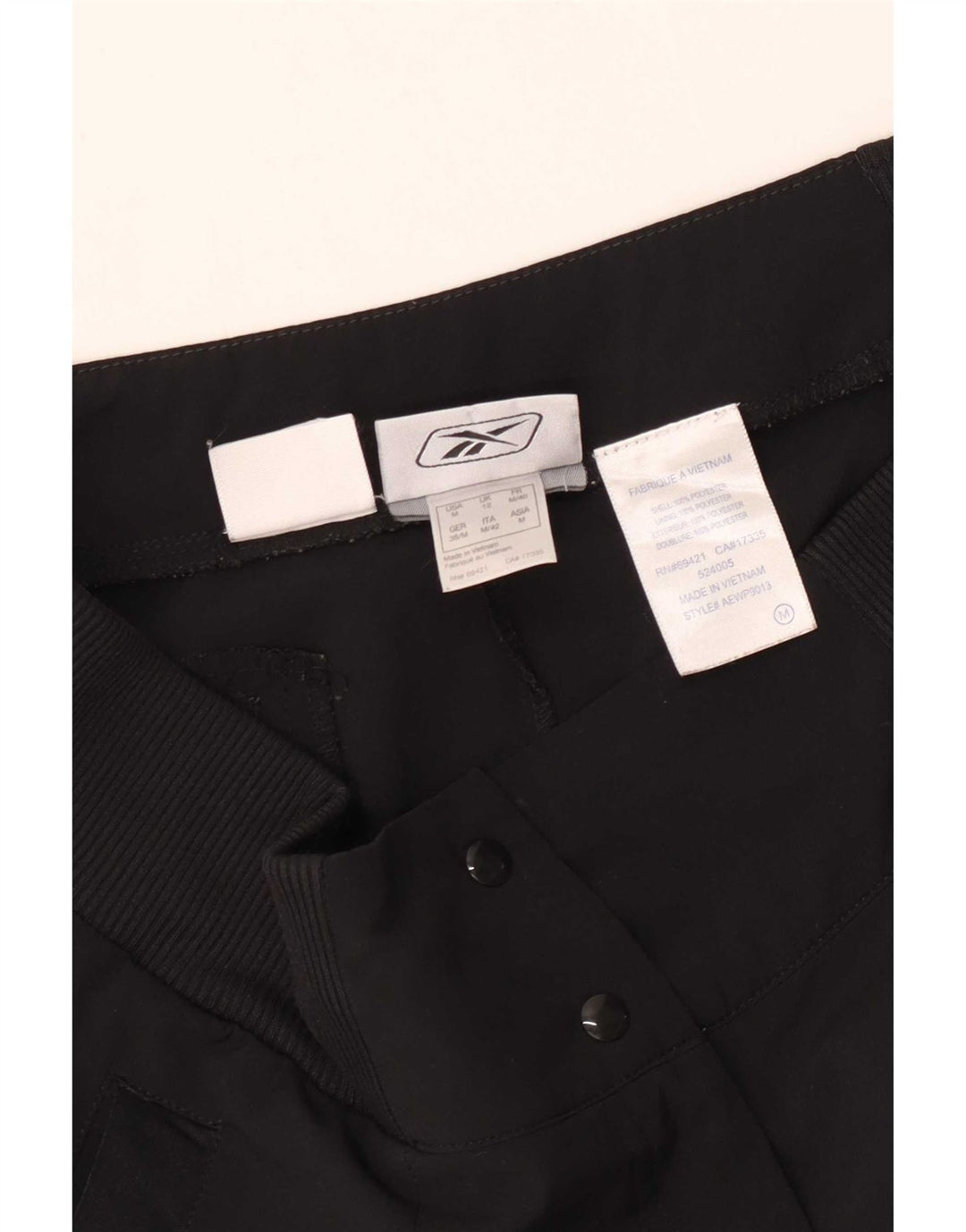 Bermuda feminina Reebok UK 12 médio W30 poliéster preto