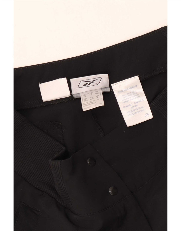 Bermuda feminina Reebok UK 12 médio W30 poliéster preto