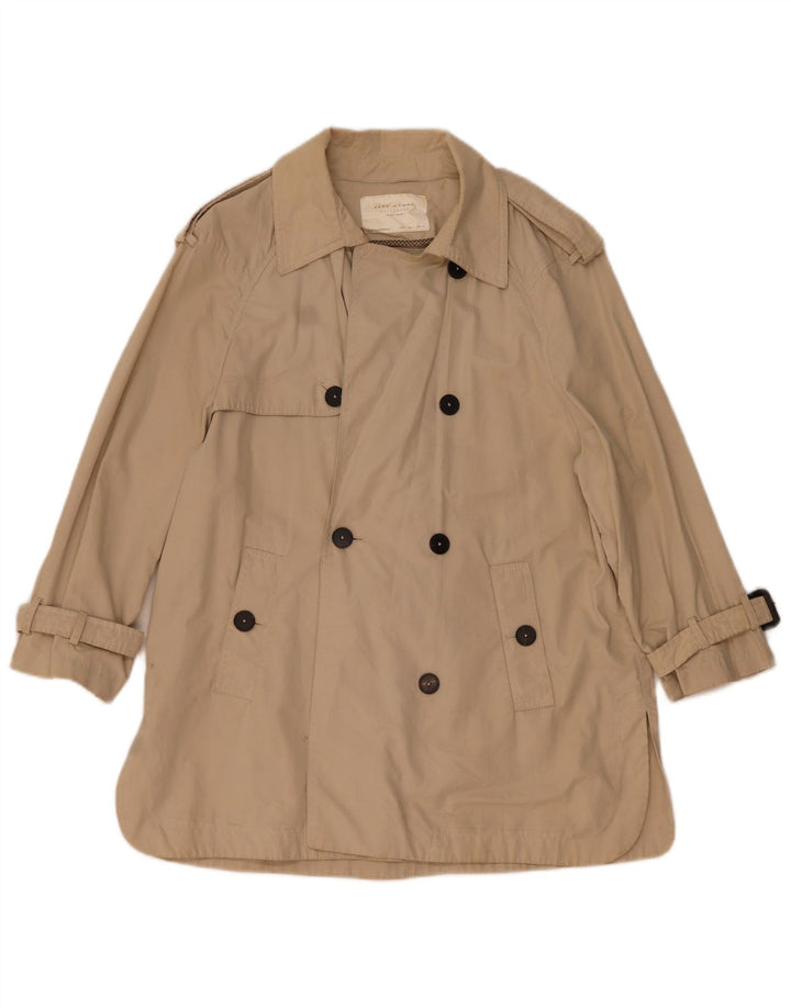 Zara Womens Oversized Trench Coat UK 10 Pequeno Bege