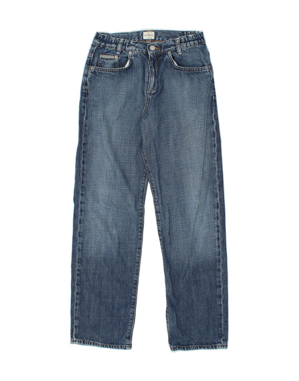 Calça jeans reta feminina CALVIN KLEIN Reino Unido 12 W28 L29 algodão azul