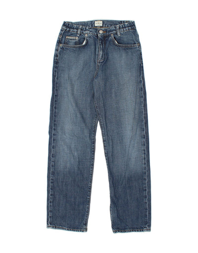 Calça jeans reta feminina CALVIN KLEIN Reino Unido 12 W28 L29 algodão azul