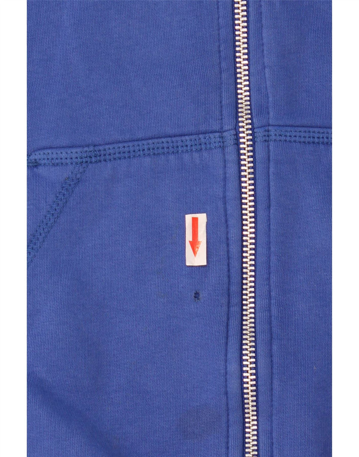 Suéter masculino Nike com capuz e zíper grande algodão azul