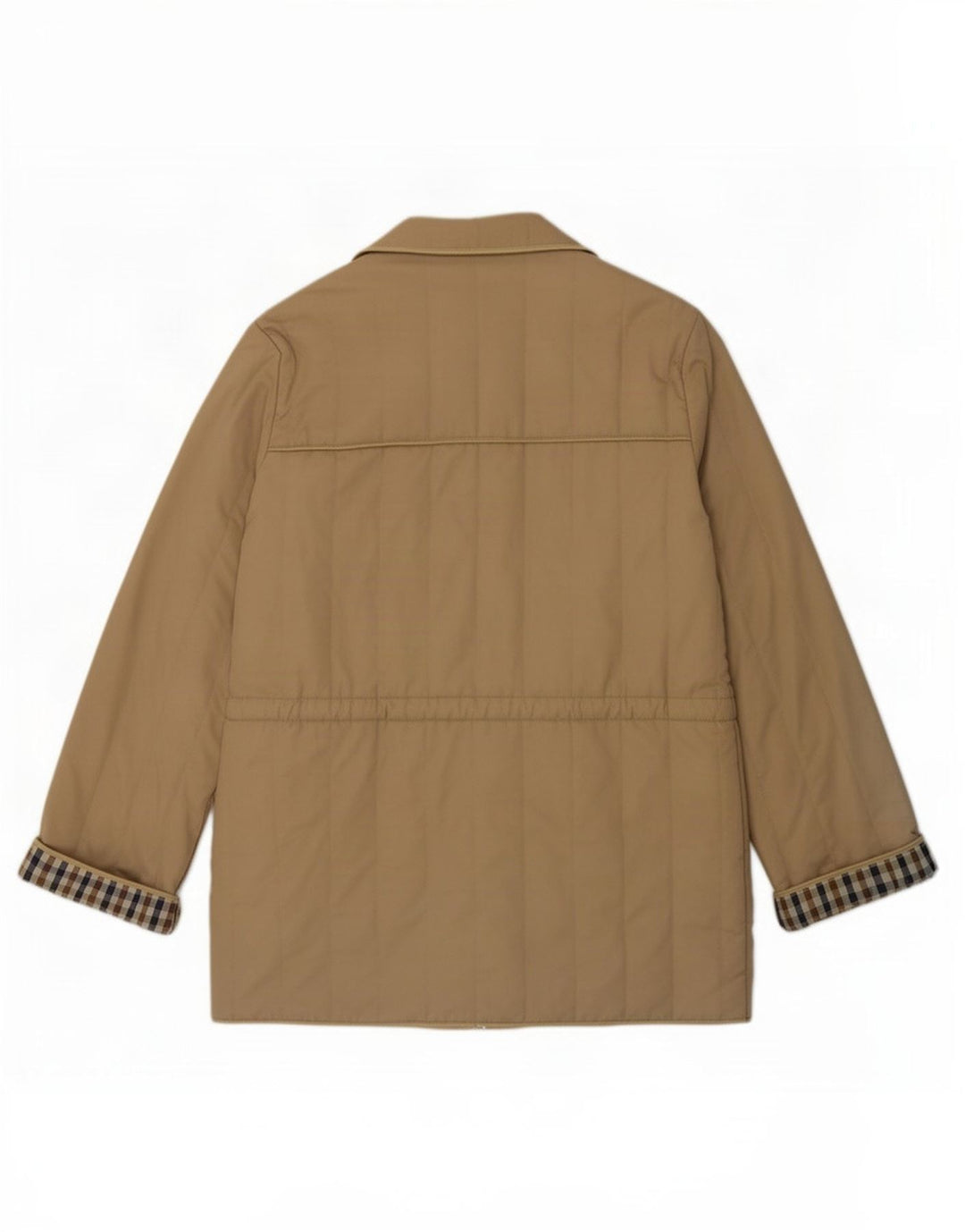 Casaco acolchoado grande feminino Aquascutum UK 16 grande poliéster bege