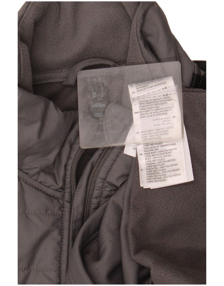 ADIDAS Masculino Aeroready Zip Neck Moletom Jumper Pequeno Cinza Poliéster