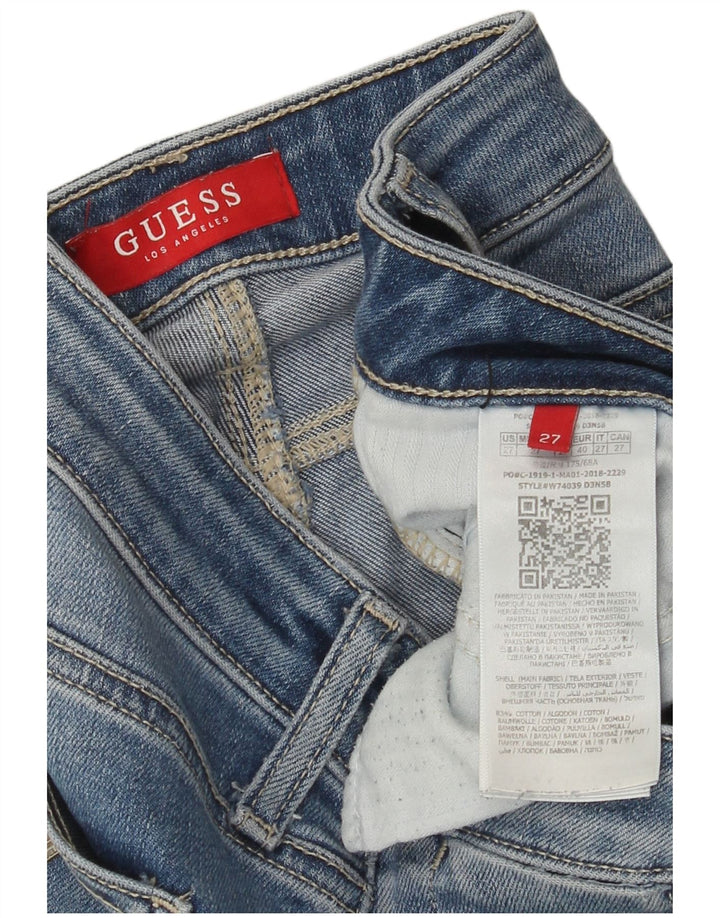Guess Jeans retos femininos W27 L28 algodão azul