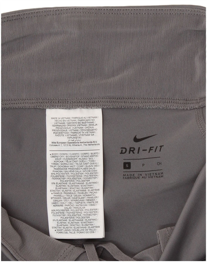 Leggings Nike Dri Fit Capri UK 10 Pequeno Poliéster Cinza