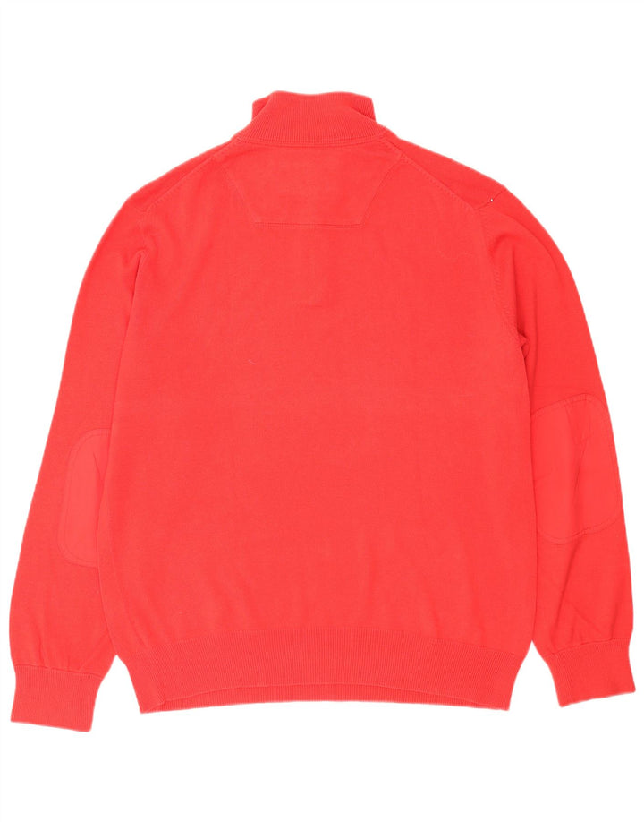 Suéter masculino Timberland Earthkeepers regular fit com zíper e gola grande vermelho