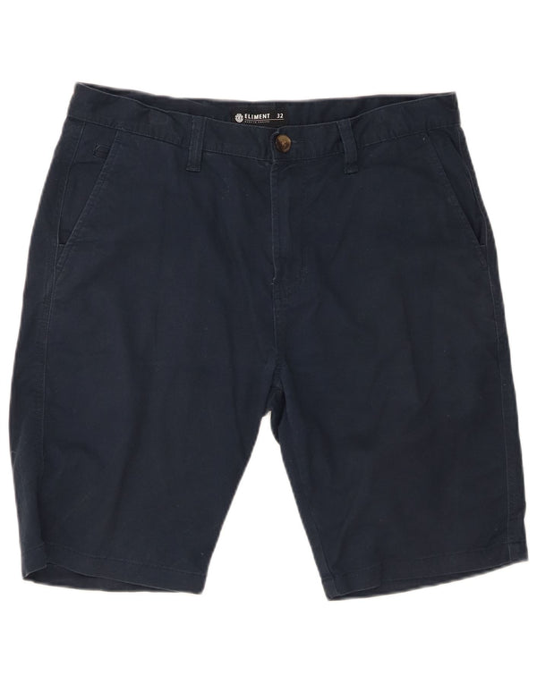 Element Mens Chino Shorts W32 Médio Algodão Azul Marinho