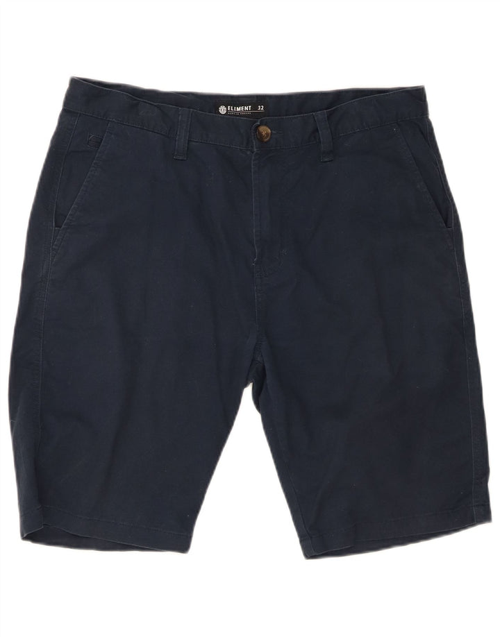Element Mens Chino Shorts W32 Médio Algodão Azul Marinho