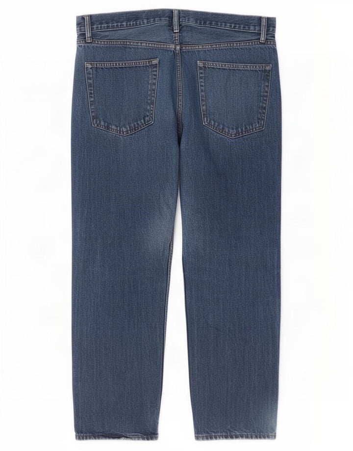 Jeans retos masculinos Marks & Spencer W36 L29 algodão azul