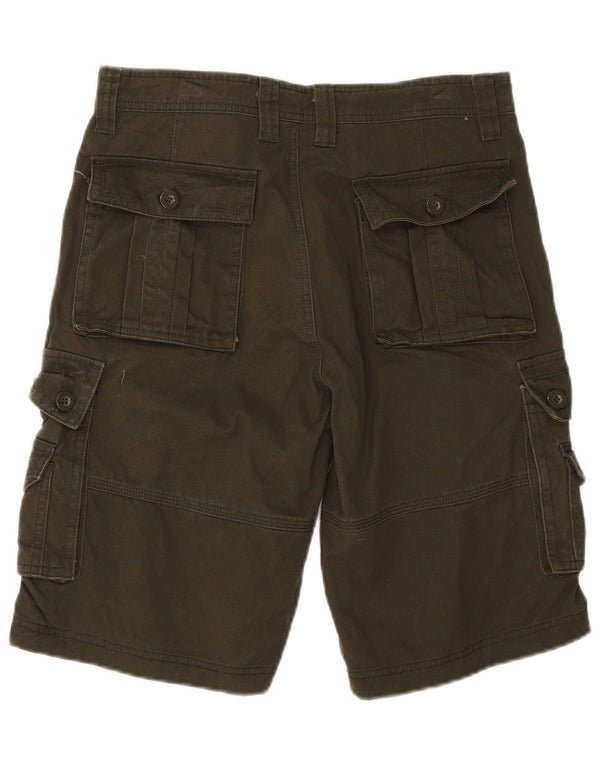 Shorts cargo masculino vintage W30 algodão cáqui médio