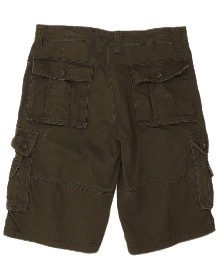 Shorts cargo masculino vintage W30 algodão cáqui médio