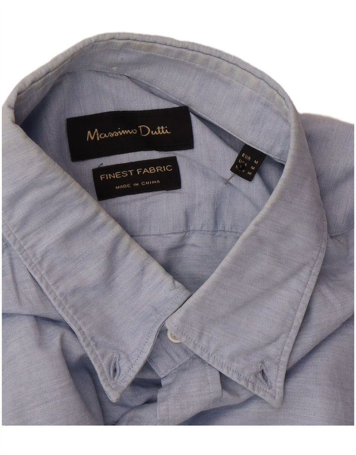 Camisa masculina Massimo Dutti azul médio