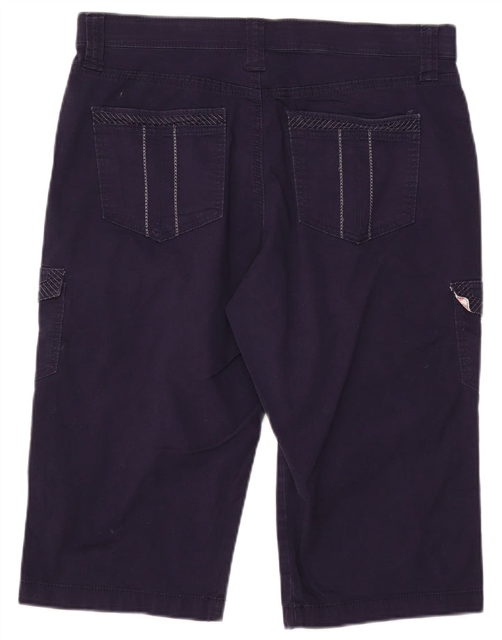 Shorts cargo feminino LEE EUA 12 grande W34 algodão azul marinho