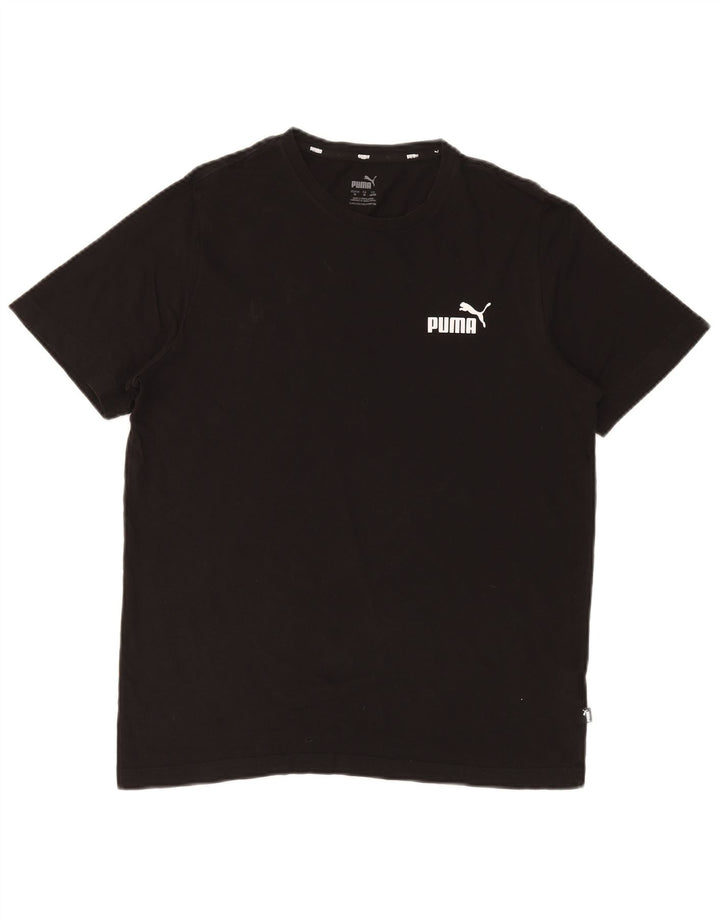 Puma Camiseta Masculina Top Médio Algodão Preto