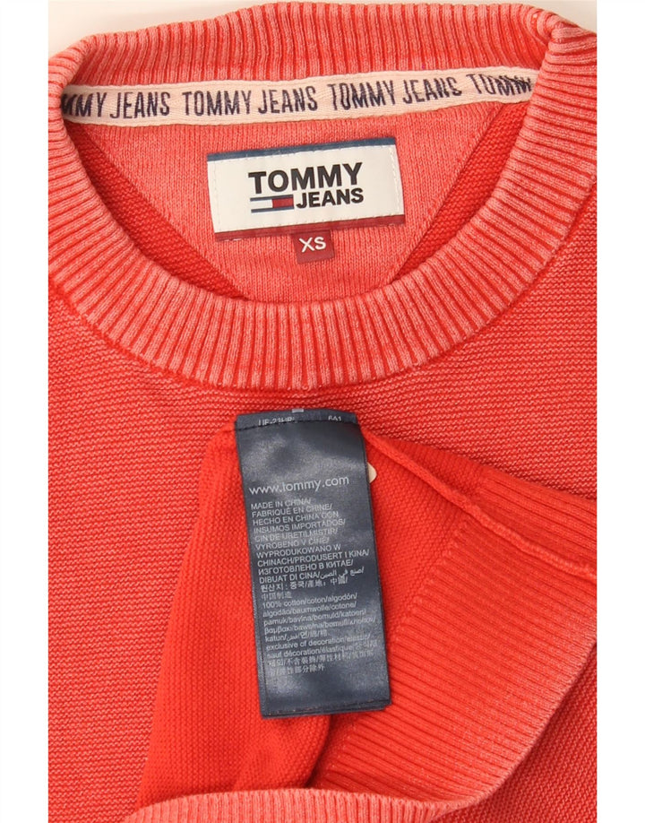 TOMMY HILFIGER Mens Crew Neck Jumper Sweater XS Pink Cotton Vintage Tommy Hilfiger and Second-Hand Tommy Hilfiger from Messina Hembry 