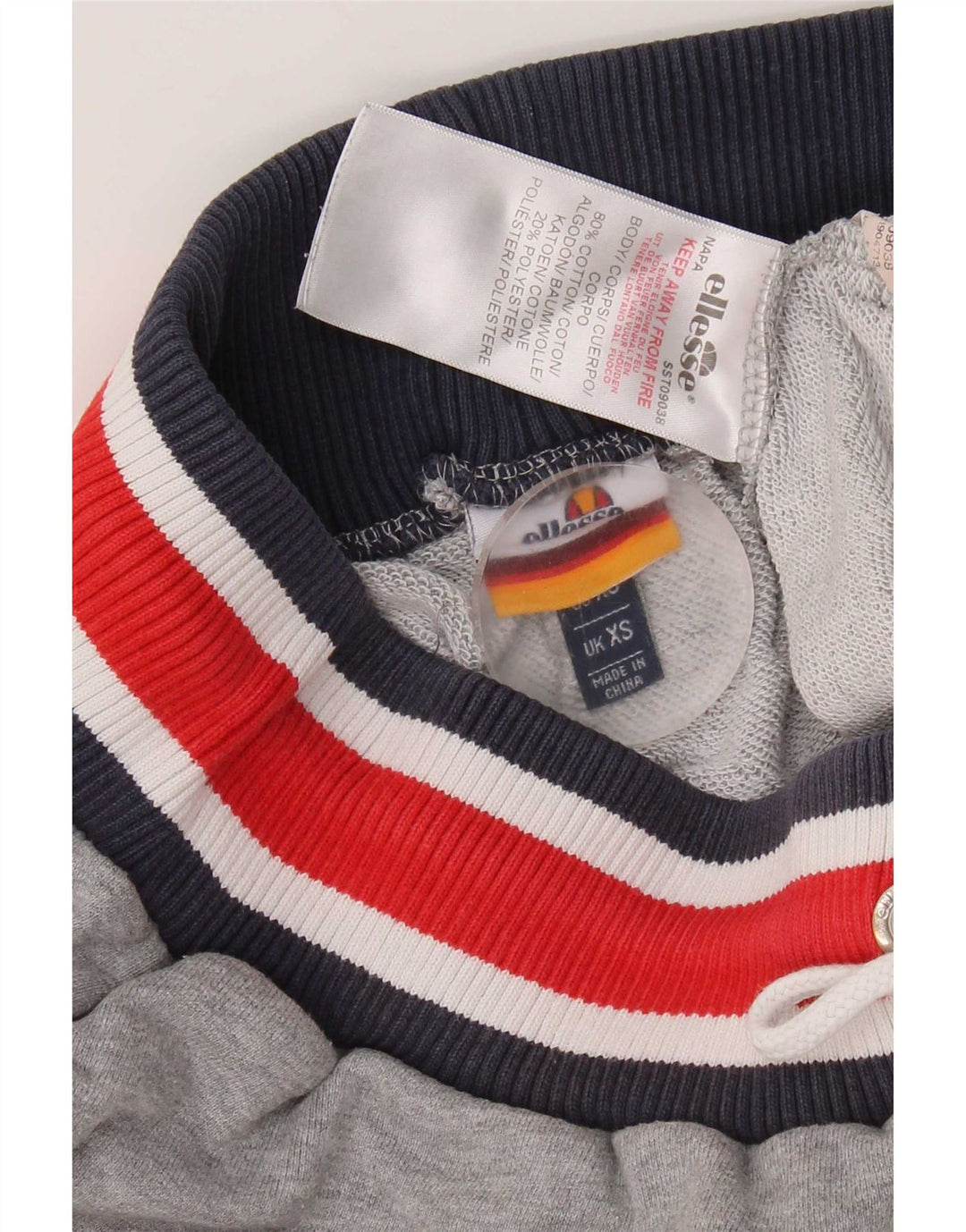 Ellesse Mens Graphic Sport Shorts XS Algodão Cinza