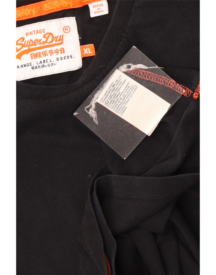 Camiseta masculina Superdry Top XL algodão preto