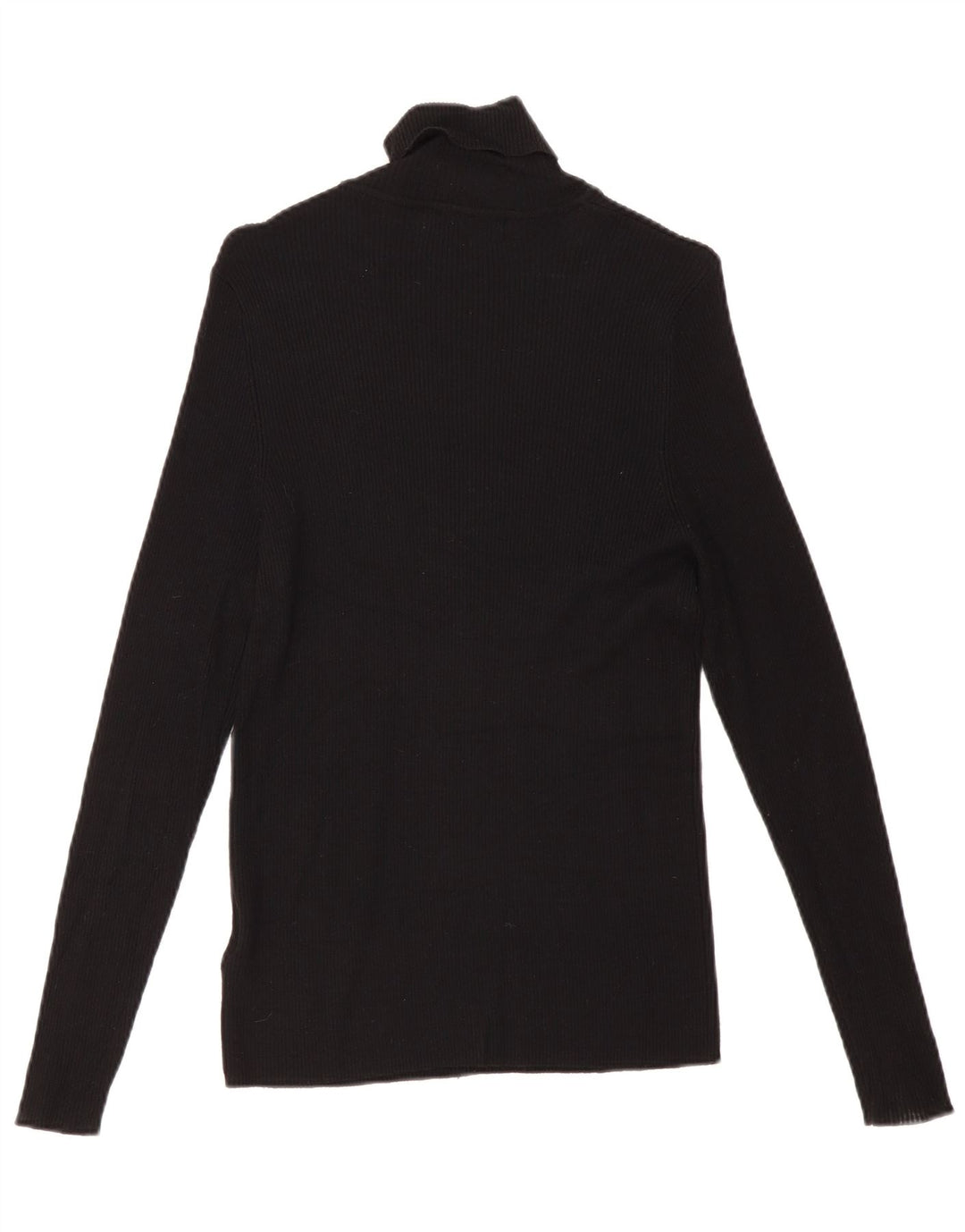 Top feminino Marks & Spencer manga comprida UK 16 grande viscose preta