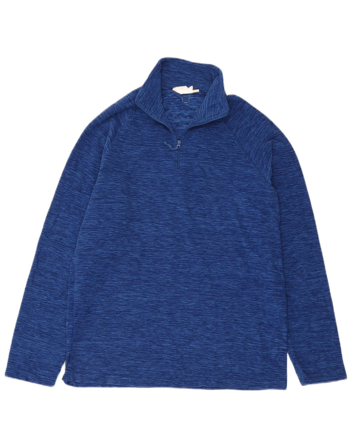 Suéter de lã masculino Mountain Warehouse com zíper e gola média azul marinho salpicado