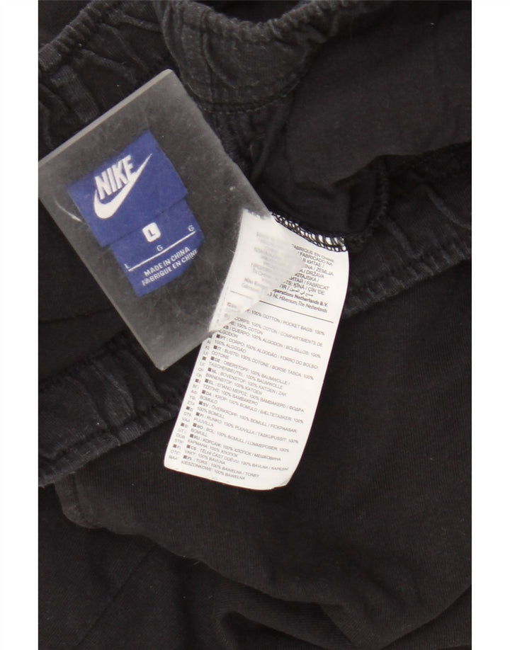 Shorts esportivos masculinos Nike grandes de algodão preto