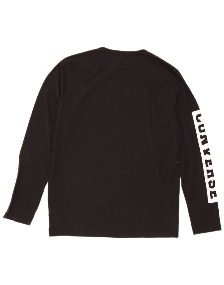 Converse Mens Graphic Top Manga Longa 2XL Algodão Preto