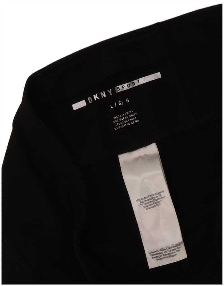 Leggings gráficas femininas Dkny UK 14 grande algodão preto