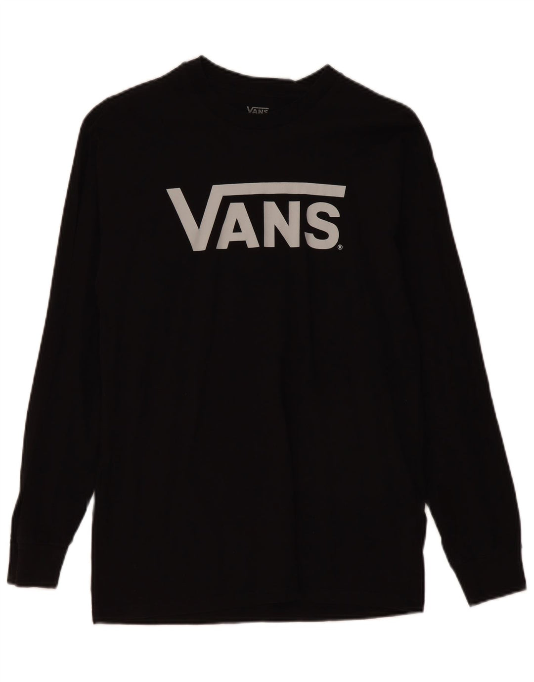 Vans Mens Graphic Top Manga Longa Médio Algodão Preto
