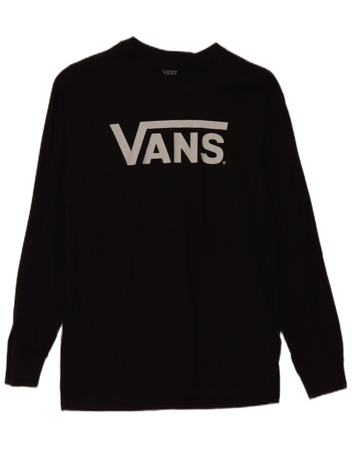 Vans Mens Graphic Top Manga Longa Médio Algodão Preto