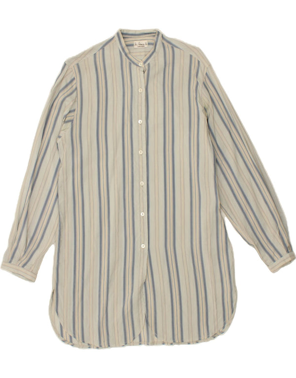 Vestido camisa feminino de manga comprida CARACTERE UK 18 XL cinza listrado