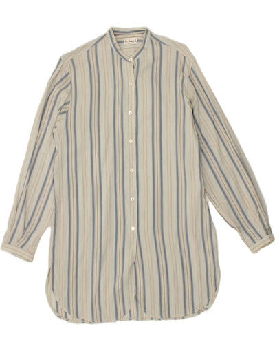 Vestido camisa feminino de manga comprida CARACTERE UK 18 XL cinza listrado