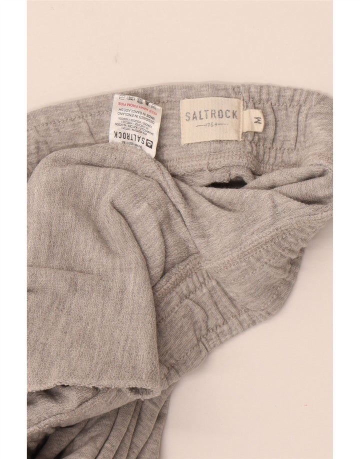 Shorts esportivos masculinos Saltrock algodão cinza médio