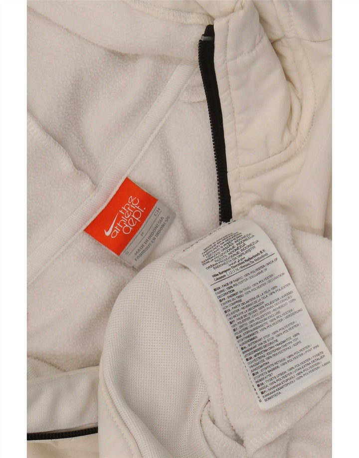 Jaqueta masculina Nike com capuz e jaqueta pequena de poliéster branco