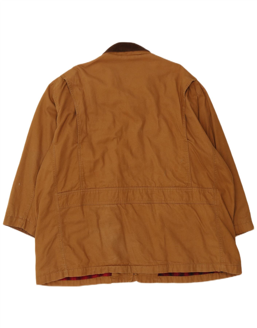 Jaqueta utilitária masculina Orvis UK 44 2XL algodão marrom