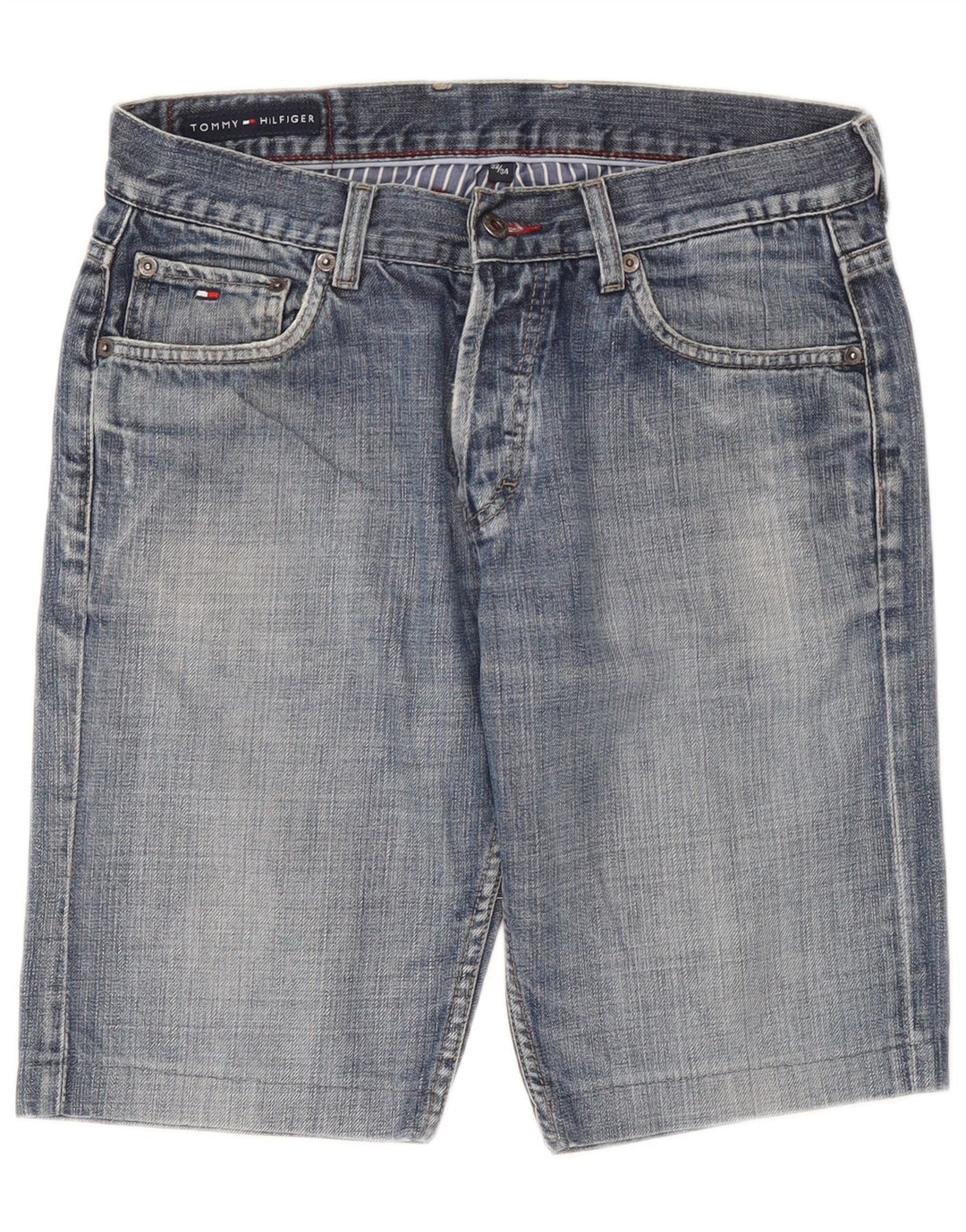 Shorts jeans masculino Tommy Hilfiger W32 algodão azul médio
