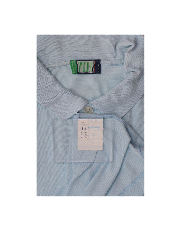 SERGIO TACCHINI Polo masculino IT 46 pequeno algodão azul