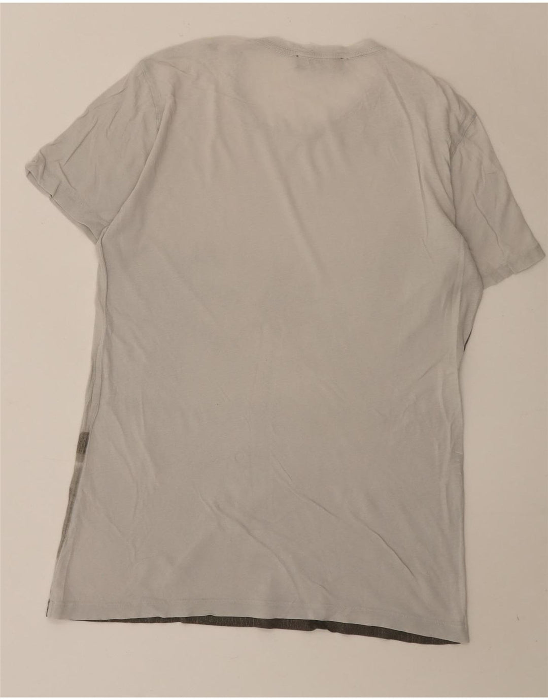 TRUSSARDI Camiseta masculina gráfica top pequeno algodão cinza