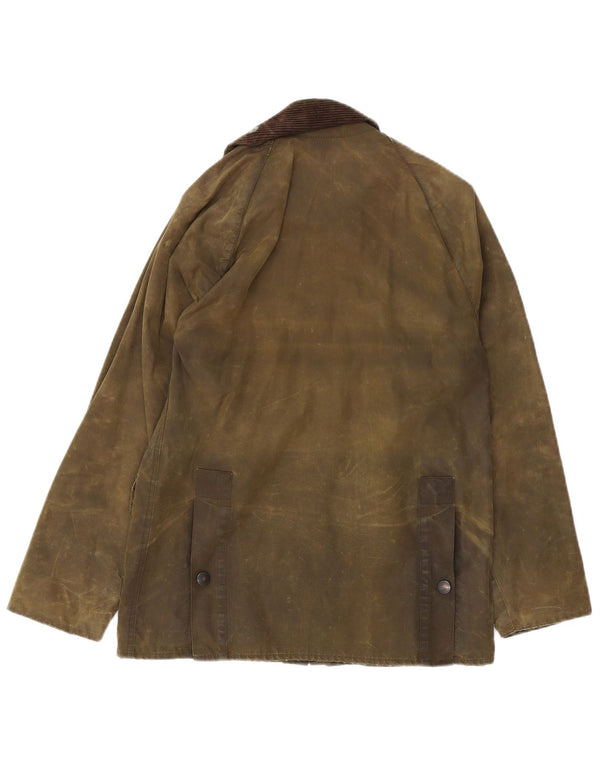 Jaqueta masculina Barbour Bedale de algodão encerado Reino Unido 34 XS cáqui