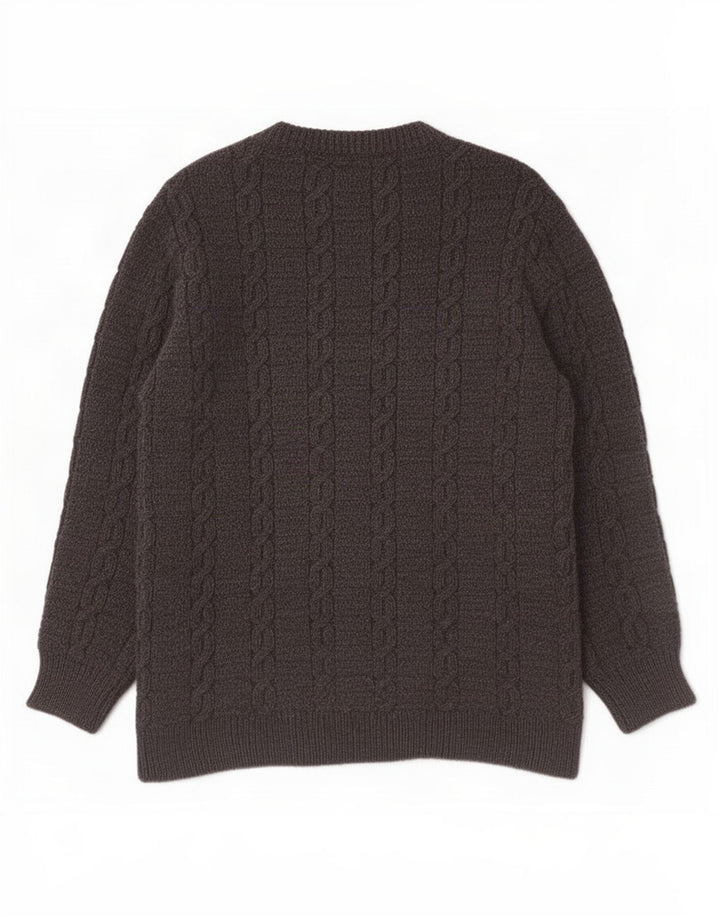 Dunnes Stores Suéter masculino com gola canoa grande de lã cinza