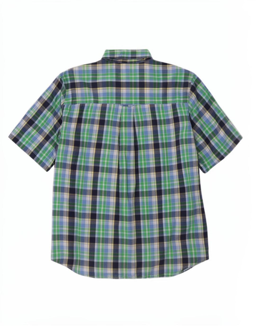 Camisa masculina de manga curta Chaps XL verde xadrez algodão