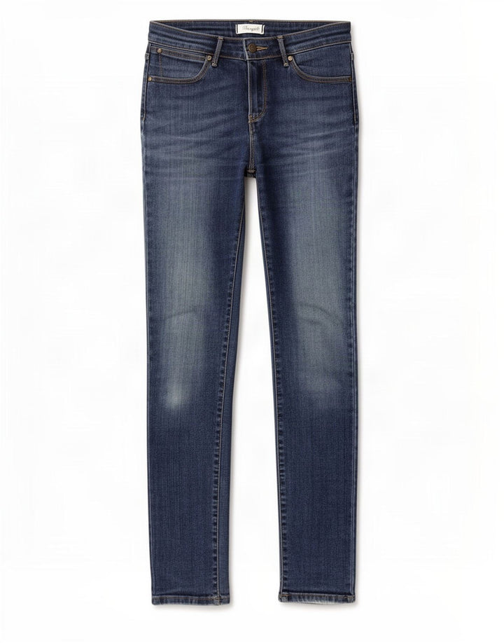 Jeans Wrangler feminino slim W26 L32 algodão azul