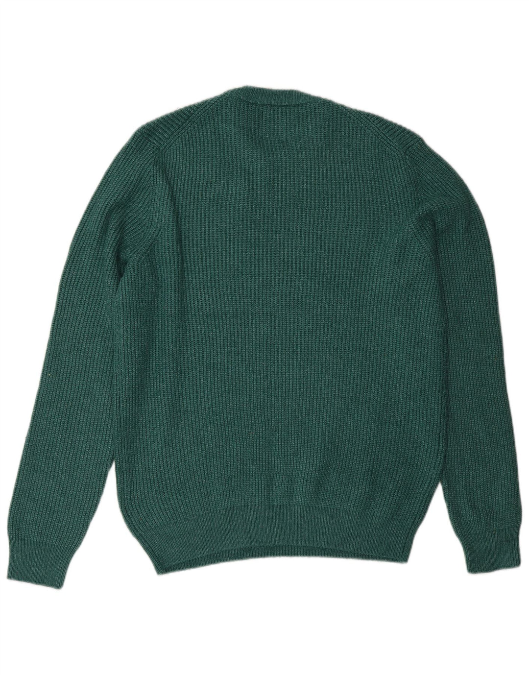 Suéter masculino Marks & Spencer com gola redonda em poliéster verde médio