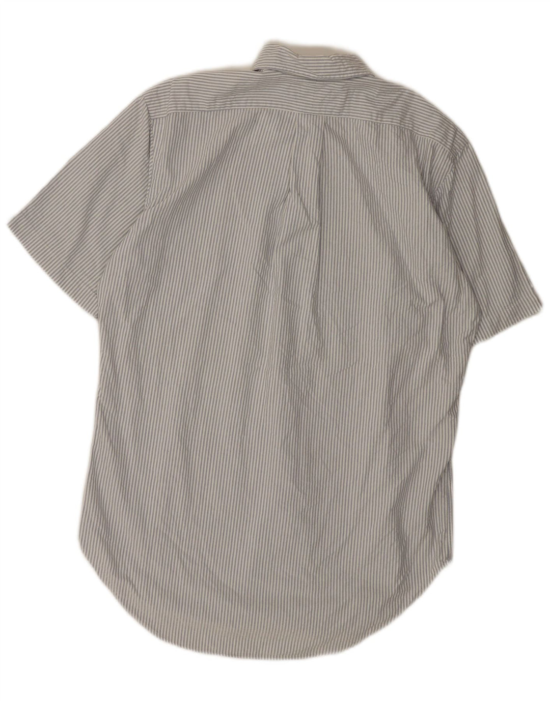 Camisa masculina de manga curta clássica RALPH LAUREN pequena listrada branca