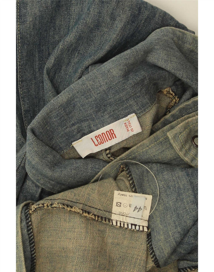 Jaqueta jeans feminina Leonor IT 44 algodão azul médio