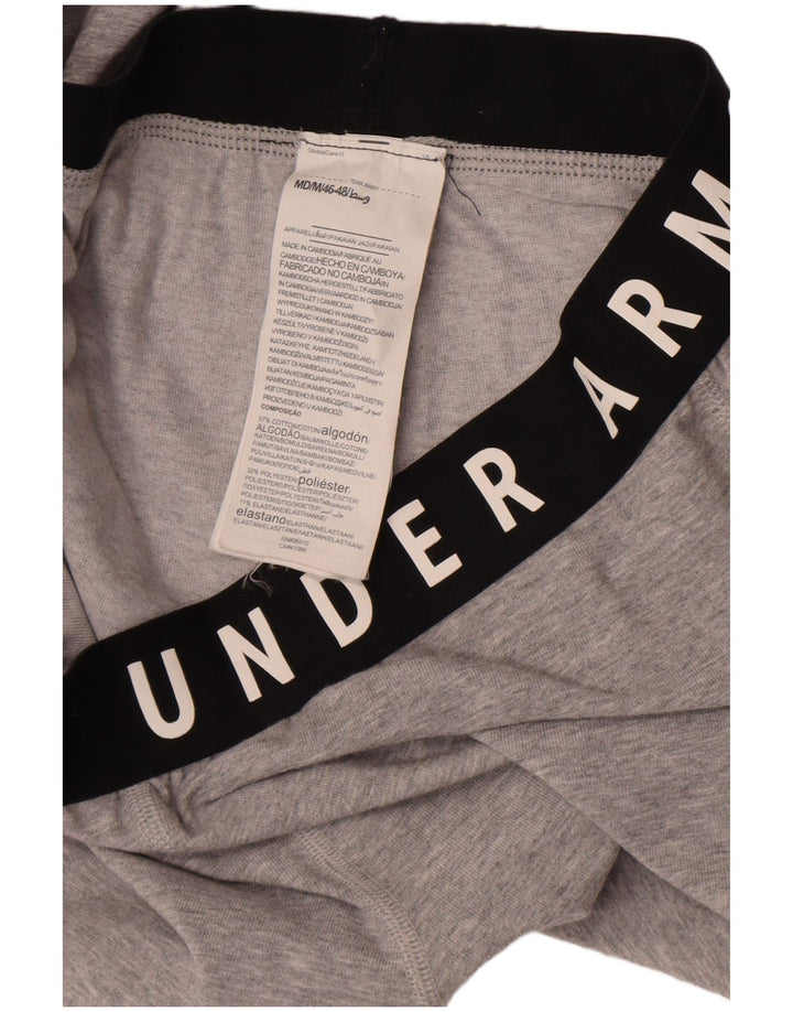 Under Armour Womens Graphic Leggings UK 14 Algodão Colourblock Cinza Médio