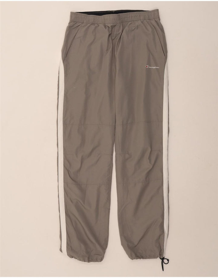 Calça de treino masculina Champion grande cinza colorblock poliéster