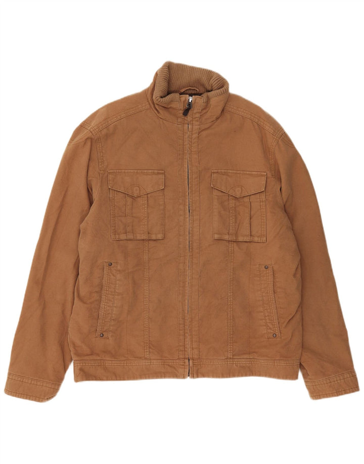 Jaqueta masculina Marks & Spencer Blue Harbor Utility Reino Unido 40 grande algodão marrom