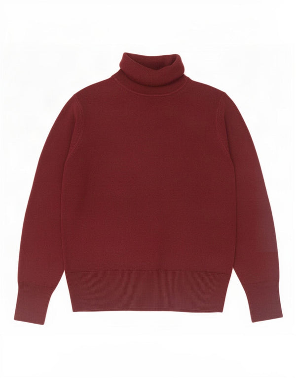 Suéter feminino Marks & Spencer com gola redonda Reino Unido 12 médio Borgonha